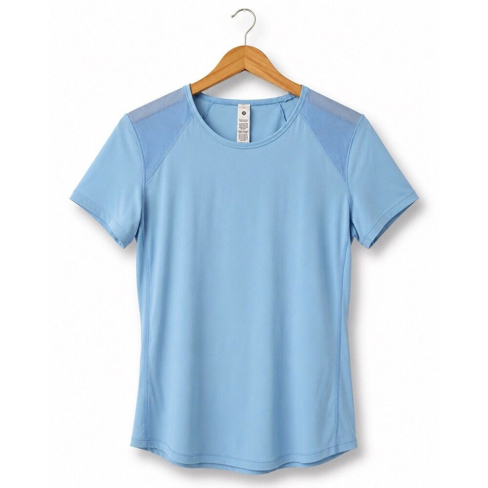 Lululemon Blue Short Sleeve Athletic Running Shirt Women’s Size 12 Lightweight